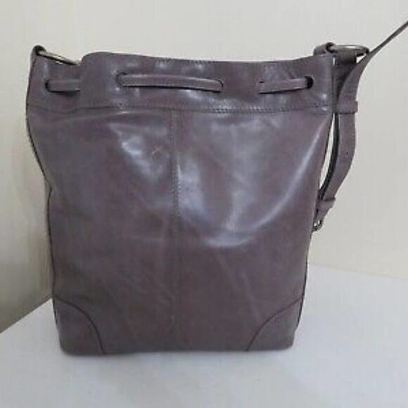 FRYE MELISSA LEATHER DRAWSTRING HOBO BAG PURSE NEW AMETHYST - Picture 10 of 13